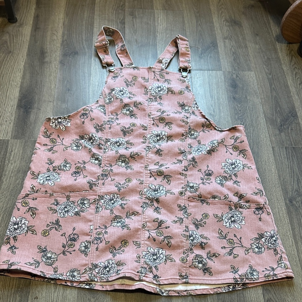No Boundaries Pink Floral Denim  Woman’s Casual Dress